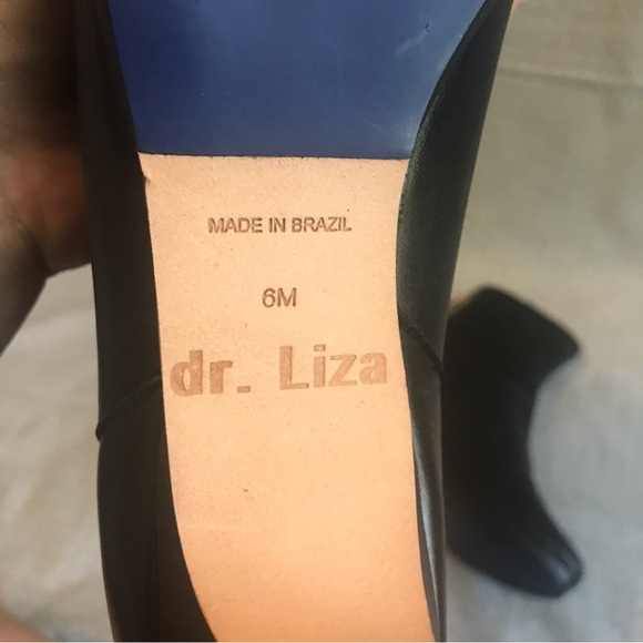 Dr. Liza Bootie in Black Leather 6 - Picture 7 of 7